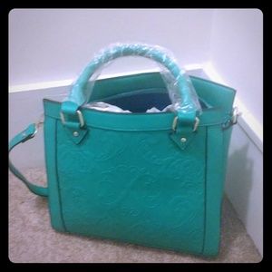 Christian Lacroix HSN brand new tote teal